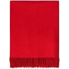 Lambswool Blanket - Red Plain Coloured